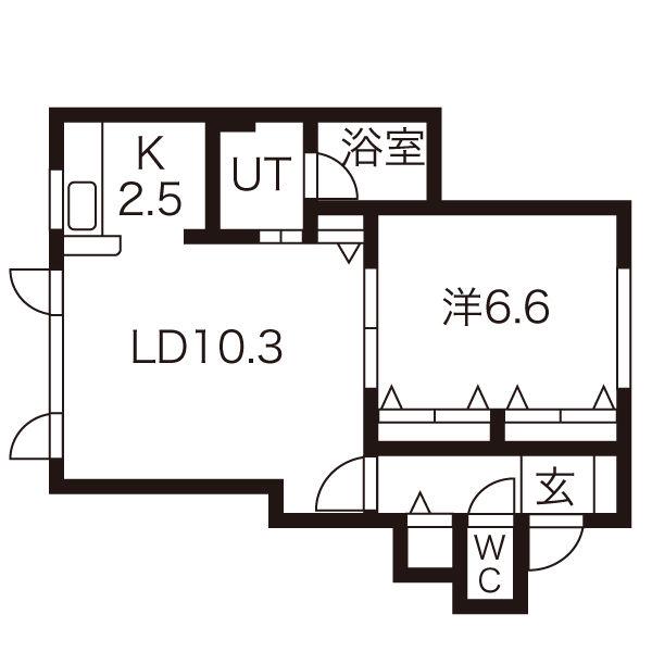 コーポサムスィング(1LDK/3階)の間取り写真