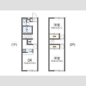 レオパレス栄II(2DK/1階)の間取り写真