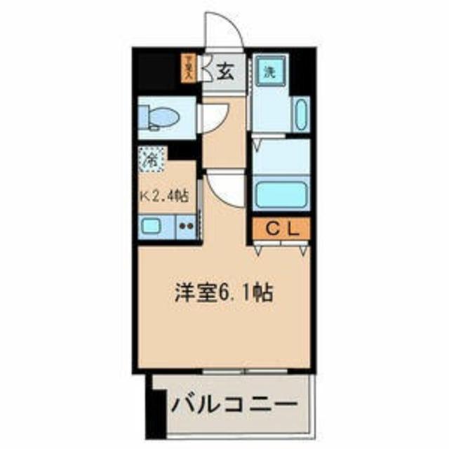 レジデンシア カルマール(1K/4階)の間取り写真