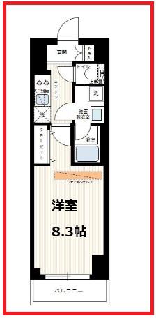 ブライズ亀戸ドュエ(1K/4階)の間取り写真