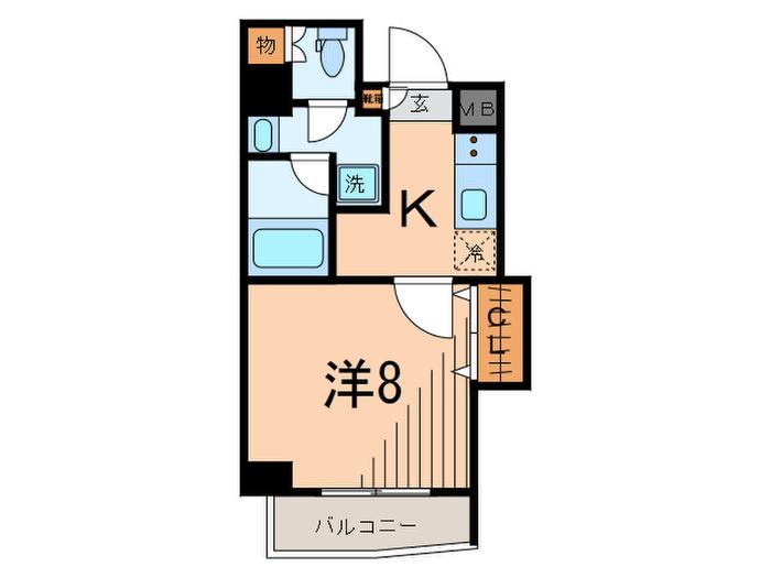OPUS UNO SANGENJAYA(1K/2階)の間取り写真