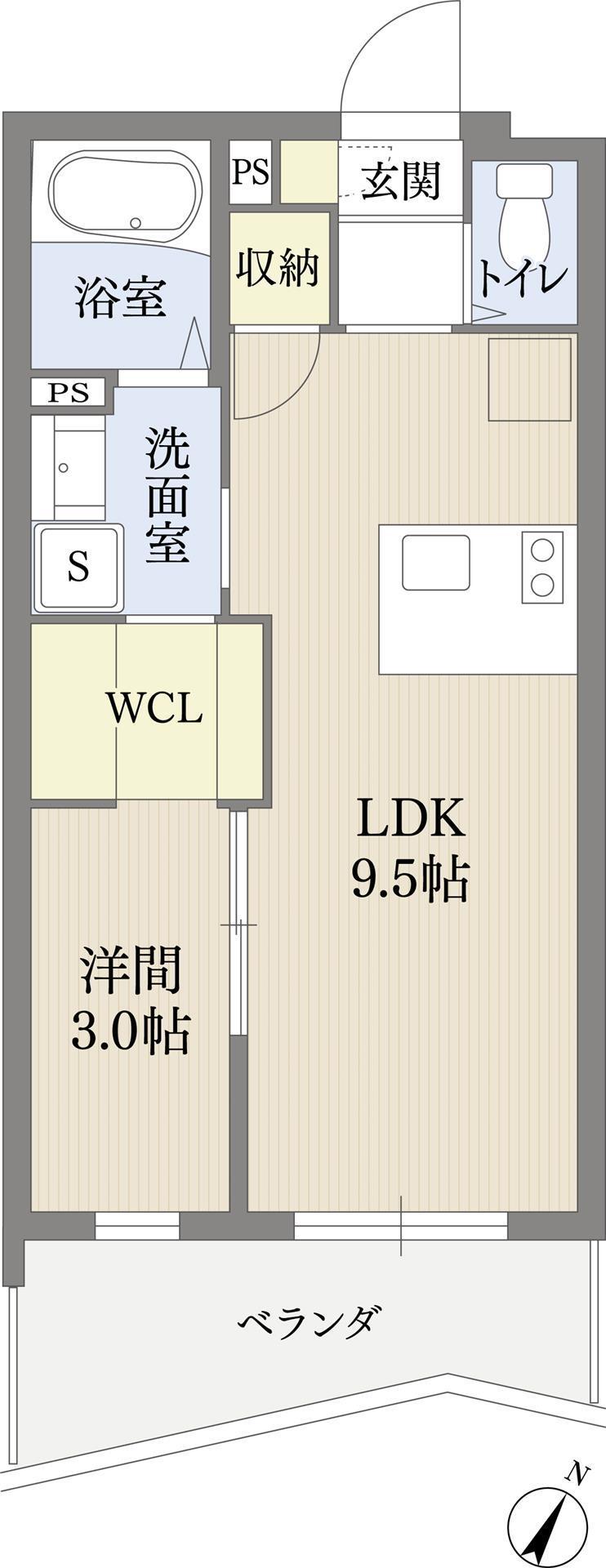 F/BLOOM(1LDK/8階)の間取り写真