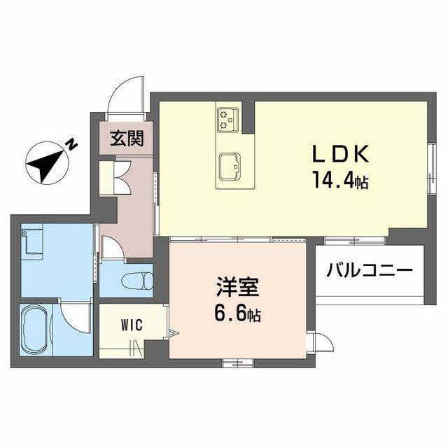 TRUST MAISON 京(1LDK/3階)の間取り写真