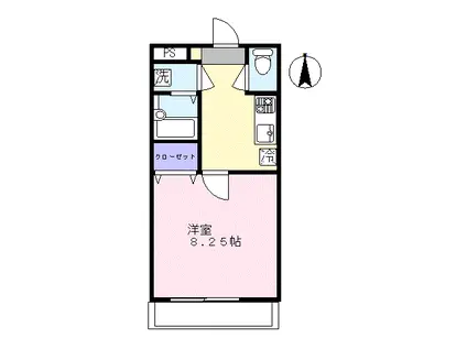 アーバンSSK(1K/1階)の間取り写真