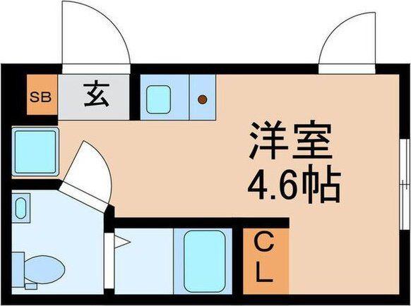 IVY SQUARE西早稲田(ワンルーム/4階)の間取り写真