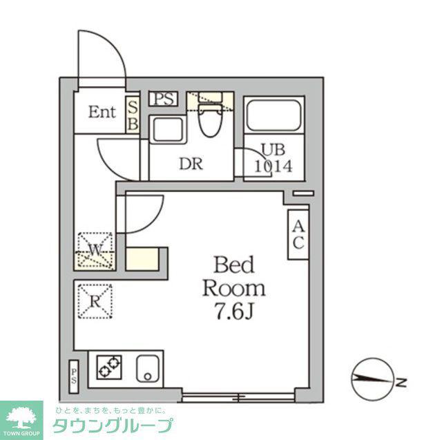 AGLAIA 新宿西落合(ワンルーム/1階)の間取り写真