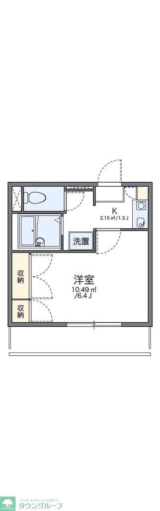 レオパレスツーエイト(1K/2階)の間取り写真