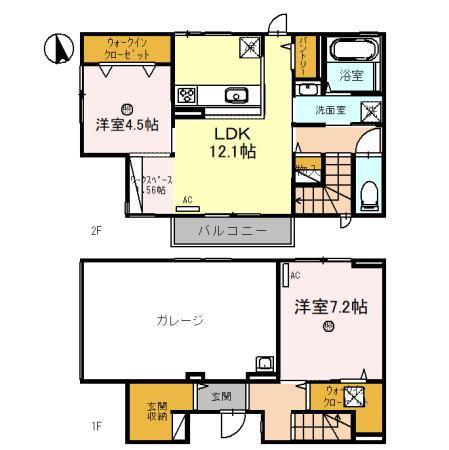 ヴェルデ秋葉町(2LDK/1階)の間取り写真