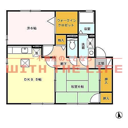 セジュール小森野II(2LDK/2階)の間取り写真