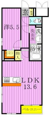 ピエールマルミット2(1LDK/3階)の間取り写真