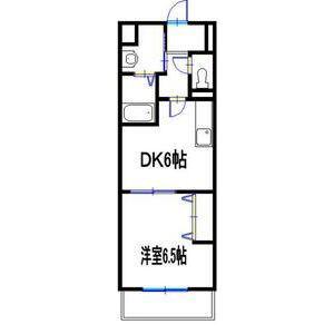 ノースエスペランサ(1DK/2階)の間取り写真
