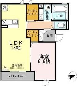プランドールコート(1LDK/3階)の間取り写真