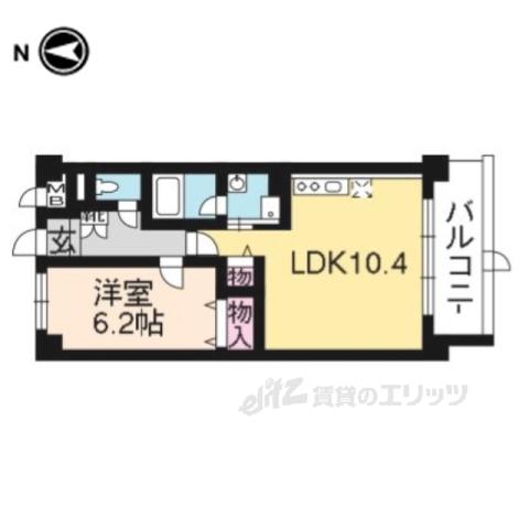 ラフィール(1LDK/5階)の間取り写真
