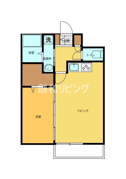 サクセスカバーヒルズ(1LDK/6階)の間取り写真