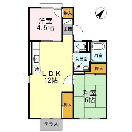 パークハウス(2LDK/1階)の間取り写真