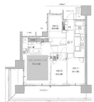 HARUMI FLAG PARK VILLAGE D棟 D(3LDK/5階)の間取り写真