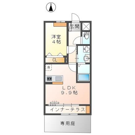 リーブルハイム(1LDK/1階)の間取り写真