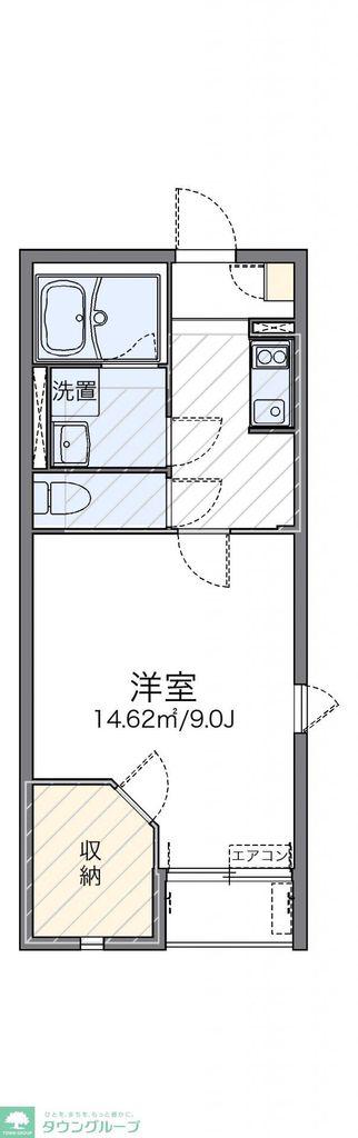 レオネクストさくら(1K/2階)の間取り写真