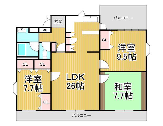 ルーシーズ(3LDK/5階)の間取り写真