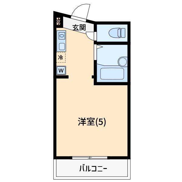 MELDIA与野本町IIA(1K/1階)の間取り写真