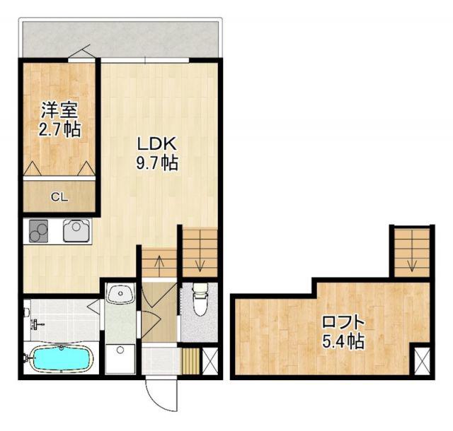 MODERN PALAZZO諫早KAI(1SLDK/1階)の間取り写真