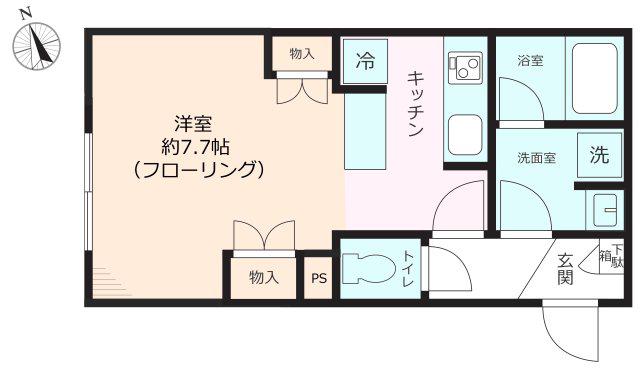 小石川アパートメント(1K/1階)の間取り写真