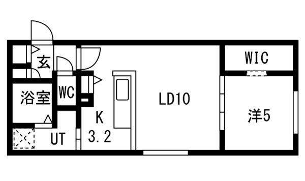 厚別中央2-4MS(1LDK/4階)の間取り写真