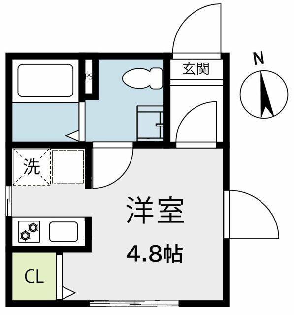 SEASONS RESIDENCE四谷三丁目(ワンルーム/4階)の間取り写真