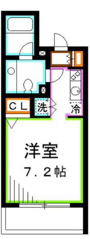 仁愛レジデンス(1K/2階)の間取り写真