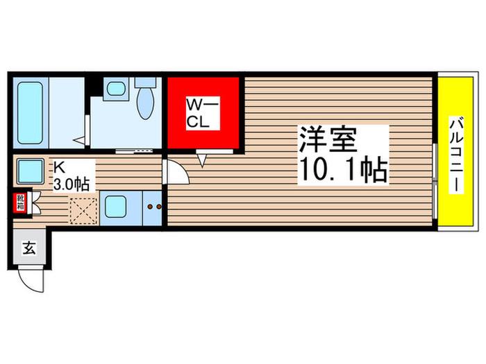 AJ八千代台(1K/3階)の間取り写真