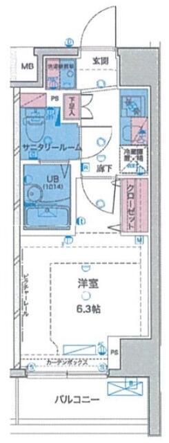 GENOVIA京成立石IIISKYGARDEN(1K/6階)の間取り写真