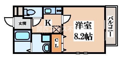 フジパレス吉田サウス(1K/3階)の間取り写真
