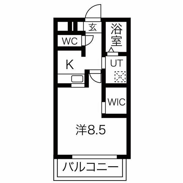 ALBA TOYOKUNI(1K/3階)の間取り写真