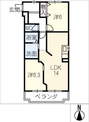第一三栄マンション(3DK/3階)の間取り写真