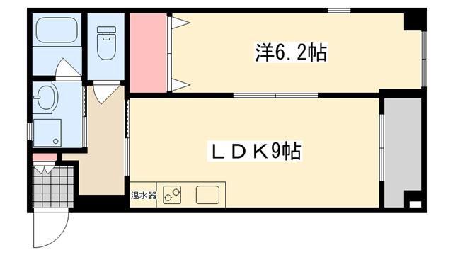 ウエストコート(1LDK/3階)の間取り写真