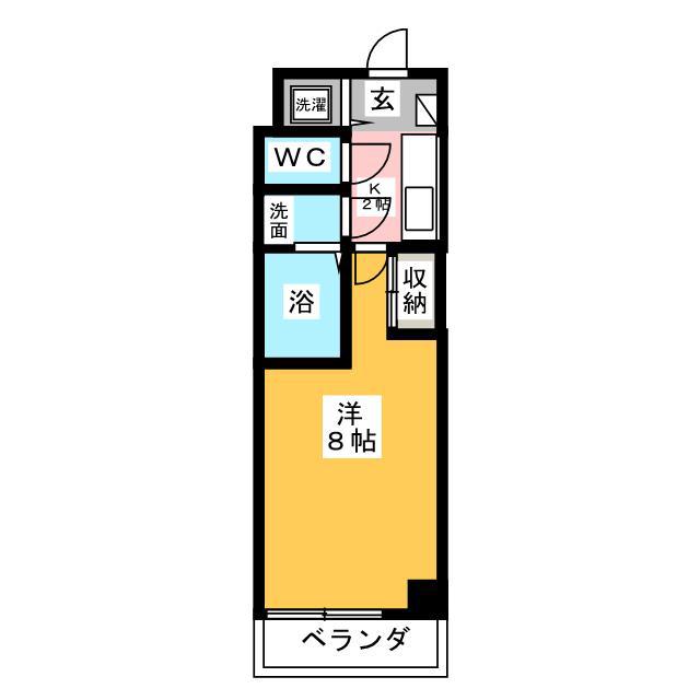 サニープレイス(1K/2階)の間取り写真