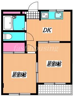 メゾンド牟礼南(2DK/1階)の間取り写真