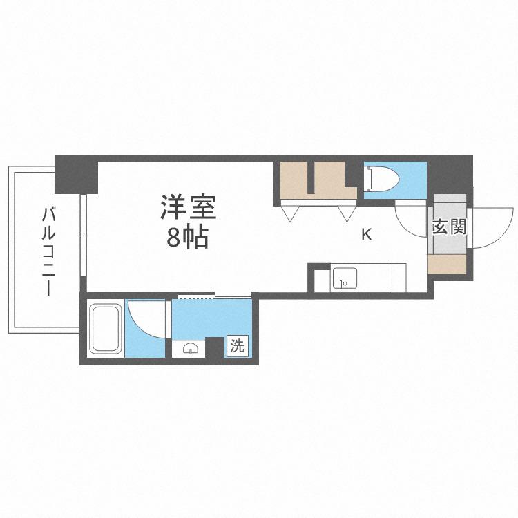 アプリーレ京町堀(ワンルーム/10階)の間取り写真