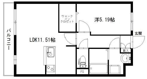 ARIA(1LDK/3階)の間取り写真