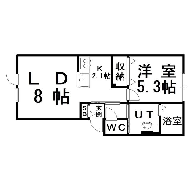 レディントン(1LDK/2階)の間取り写真