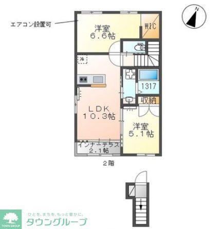 スターパレットIII(2LDK/2階)の間取り写真