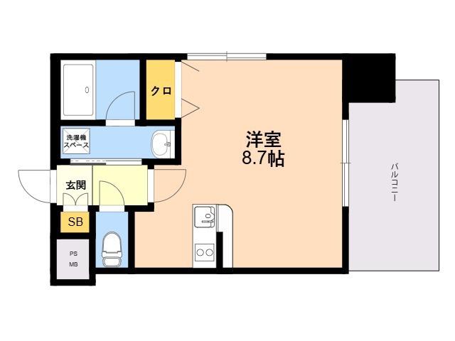 エンクレストNEO博多駅南(1K/4階)の間取り写真