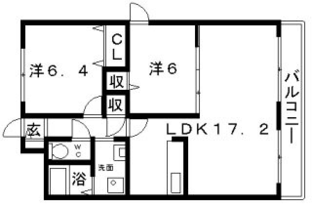 南海高野線 我孫子前駅 徒歩4分 7階建 築17年(2LDK/1階)の間取り写真