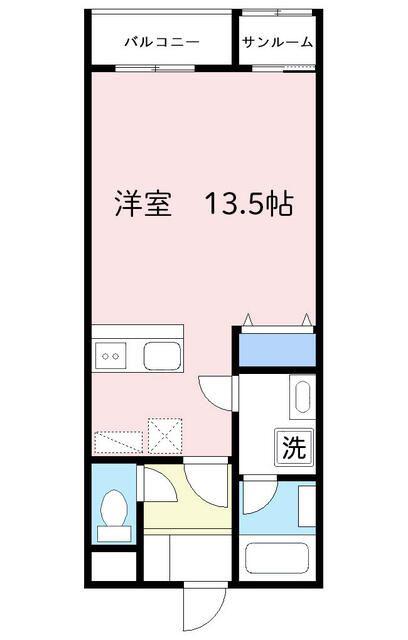 PLAZA新園町(ワンルーム/2階)の間取り写真