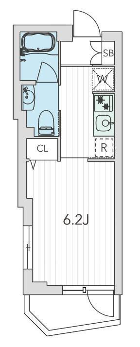 GRANDUO 豪徳寺(1K/3階)の間取り写真