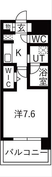 ヒルクレストELGRAND本山(1K/10階)の間取り写真