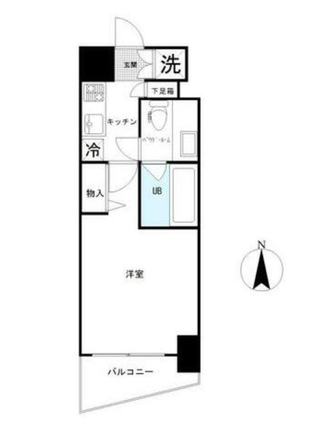 アジールコート中幸(1K/6階)の間取り写真