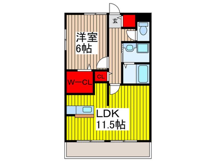 ルミエール1(1LDK/2階)の間取り写真