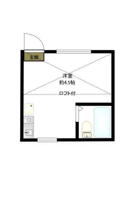 コスタデルソル(ワンルーム/1階)の間取り写真