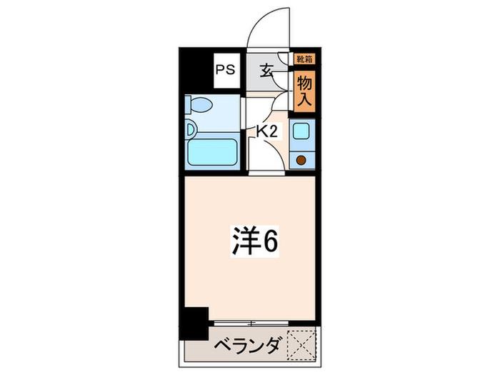 早川ビル(1K/4階)の間取り写真